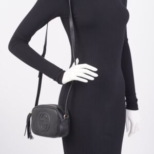 Gucci Soho Disco Black Leather Small | AlmaBagz