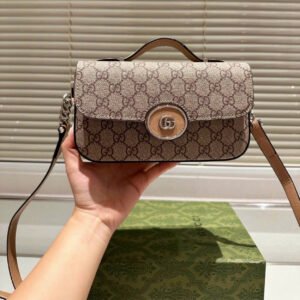 Gucci Petite GG Mini Shoulder Bag For women (Brown) | AlmaBagz