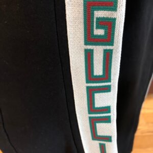 Gucci Gabardine Stretch Pants with Side Stripe in Black | AlmaBagz